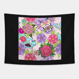 Flower Panther Tapestry