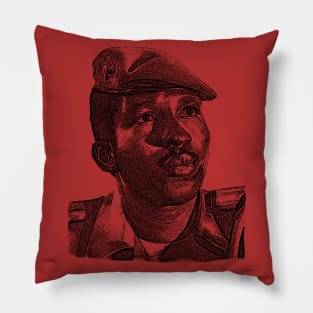 Thomas Sankara Silhouette - Socialist, Anti-Imperialist, Pan-African Pillow