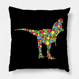 Dotted Winter Tyrannosaurus Rex Pillow