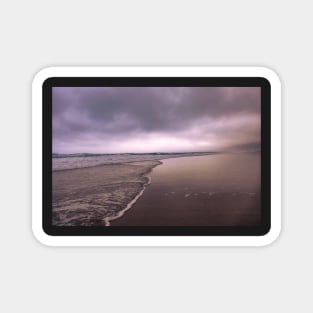 Black clouds on the beach Magnet