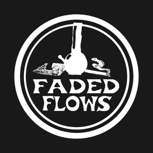 Faded Flows - White Logo T-Shirt