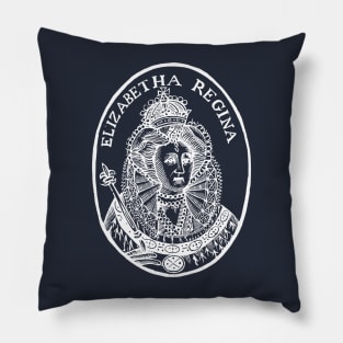 Woodcut Portrait of Queen Elizabeth I Pillow