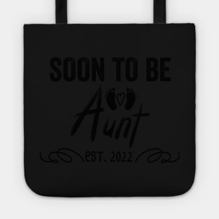 Soon To Be Aunt Est 2022 Funny Pregnancy Tote