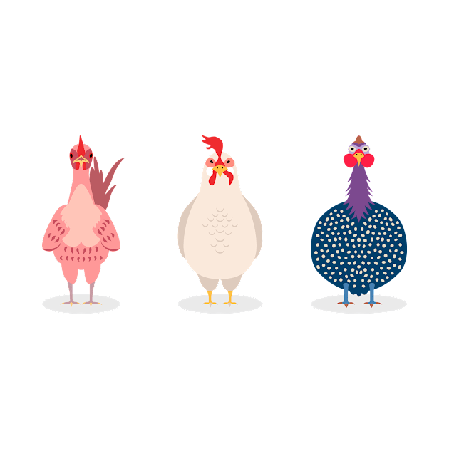 Three Cute Chickens by iswenyi Art