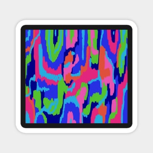 Abstract Print in Bold Modern Colors Magnet