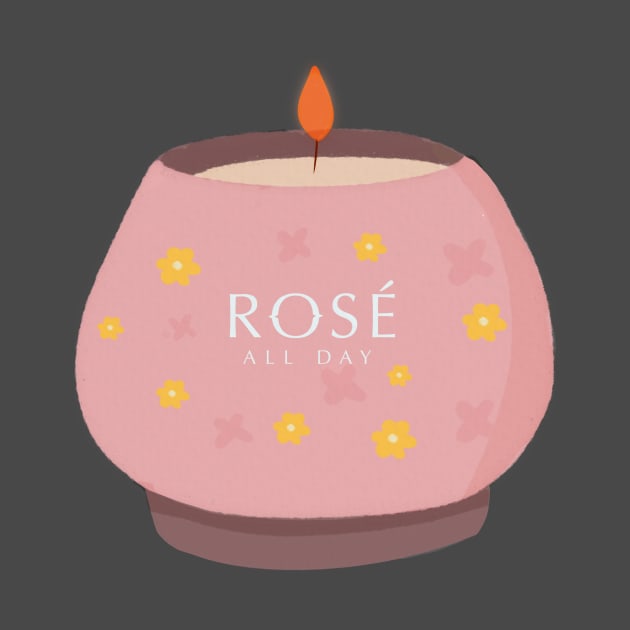 Candle Rose all day! by Matisse Studio