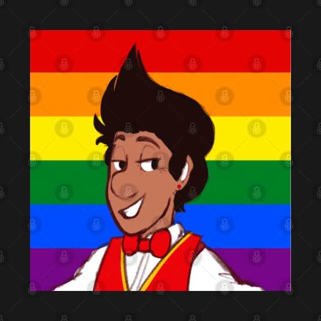 Humanized James the Red Engine: Gay Pride by sleepyhenry
