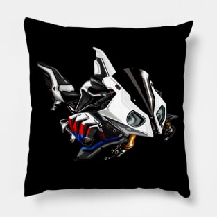 BMW S1000RR Shark White Blue & Red Pillow