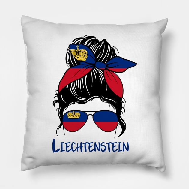 Liechtenstein girl, Liechtenstein Flag, Liechtenstein gift heritage,  Liechtensteiner girlfriend, Pillow by JayD World