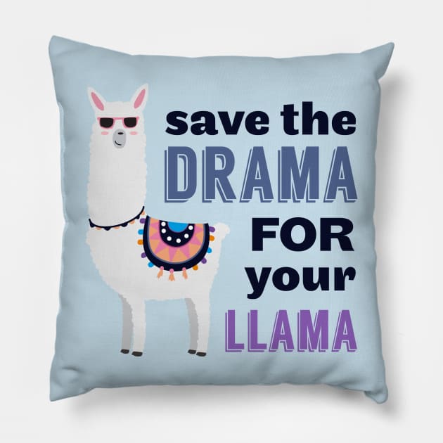 Save the Drama for Your Llama Pillow by Craftee Designs