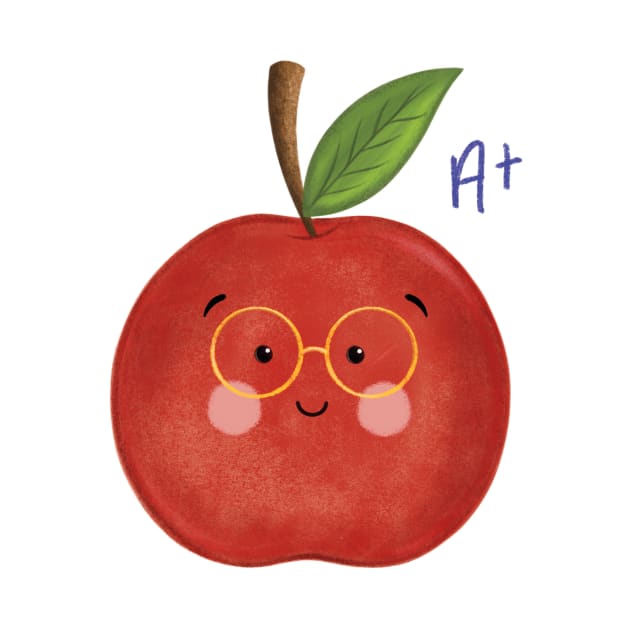 A+ Apple by The Pretty Pink Studio