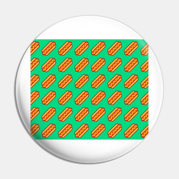 Hot Dog Pattern Pin by timegraf