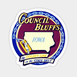 1950 Council Bluffs Iowa Magnet