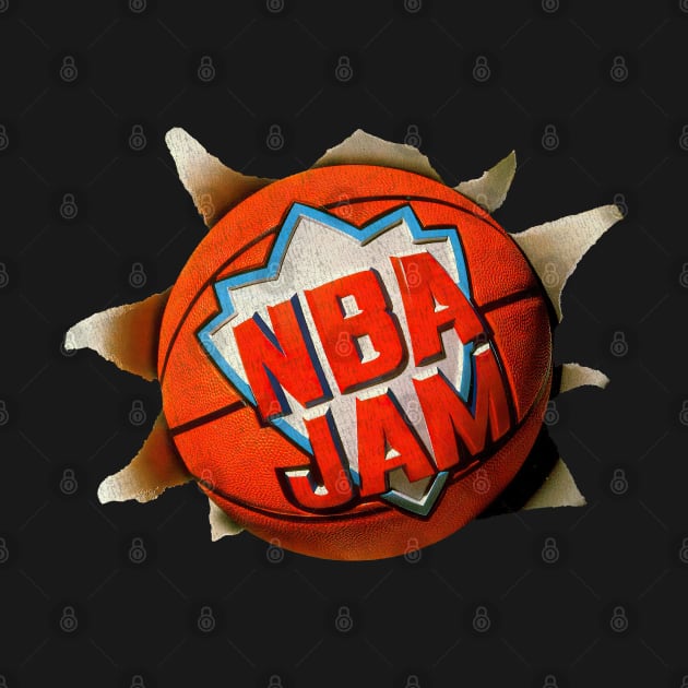 NBA JAM - vintage/worn out look by Buff Geeks Art