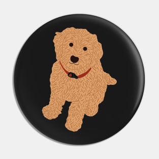 Golden Doodle Puppy! Sticker Pin