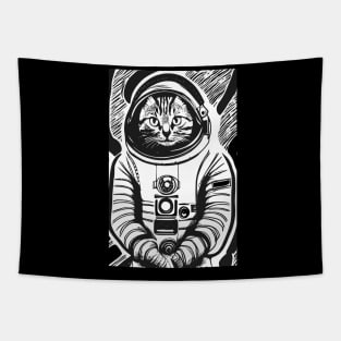 Kitty In Space Suit Tapestry