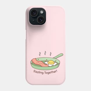 Cute Bacon and Egg Sizzling Together Funny Phone Case