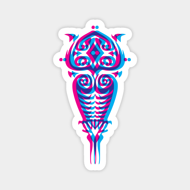 Risograph Raava & Vaatu Magnet by BundleBeeGraphics