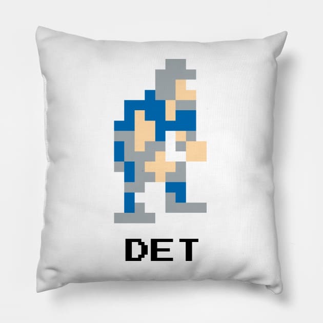 8-Bit Linebacker - Detroit Pillow by The Pixel League