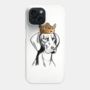 German Shorthaired Pointer Dog King Queen Wearing Crown Phone Case