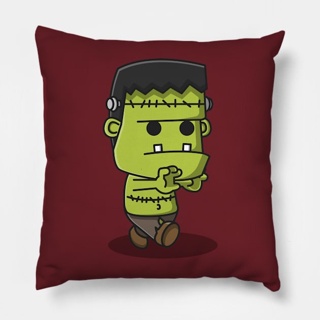 cute zombie Pillow by fflat hds