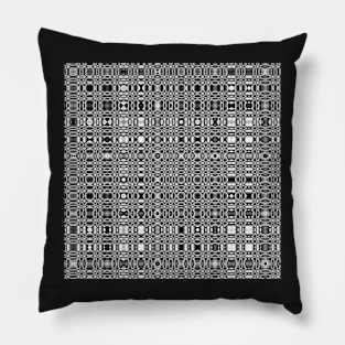 Cool Black and White Geometric Pattern Pillow