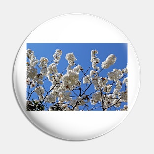 White Cherry Blossom Pin