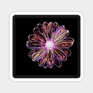 Neon Flower Magnet