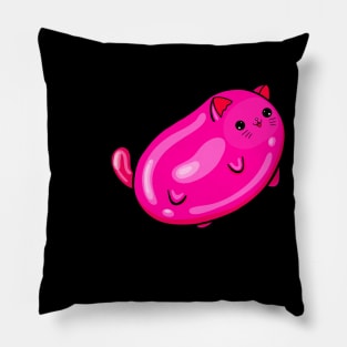 Jelly Bean Kitty (Magenta) Pillow