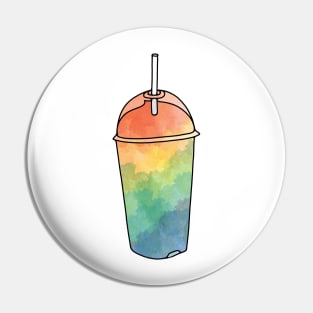 Rainbow Slushie Watercolor Pin