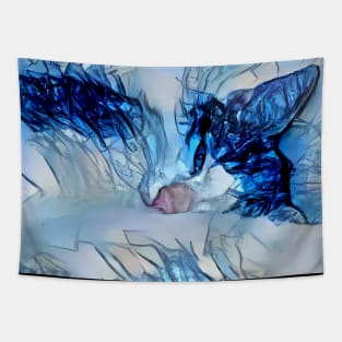 Blue Dream Kitten Cloud Tapestry