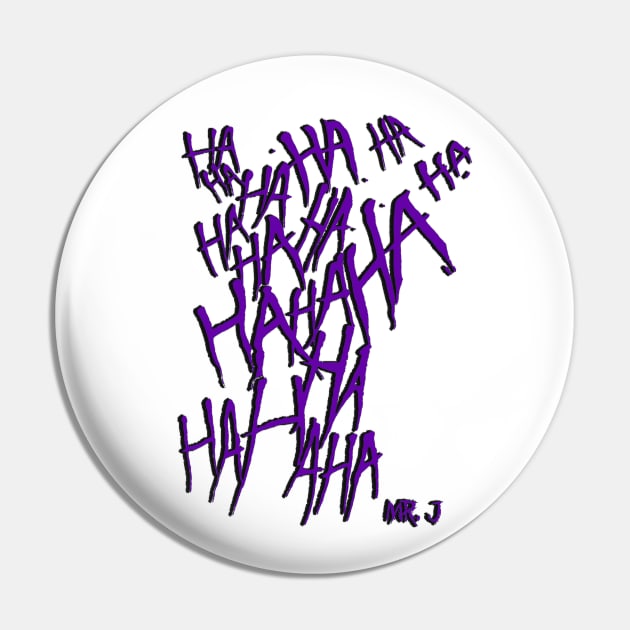 Laughter Purple Design Pin by eXpressyUorSelf.ART