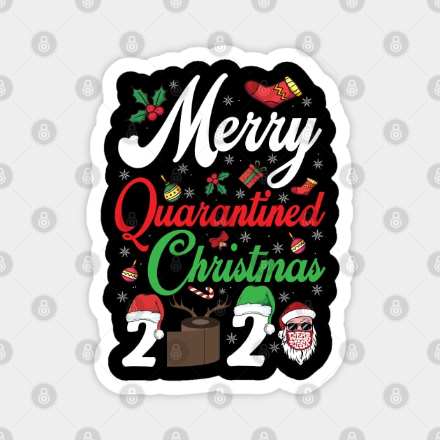 merry Quarantined christmas Magnet by Riyadkhandaker