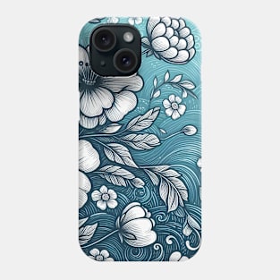 White Flowers Phone Case