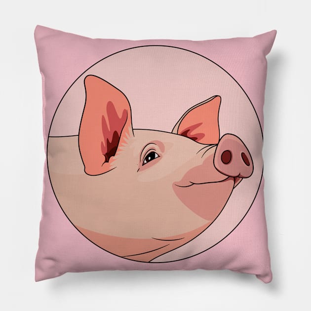 Pig Pillow by BoombasticArt