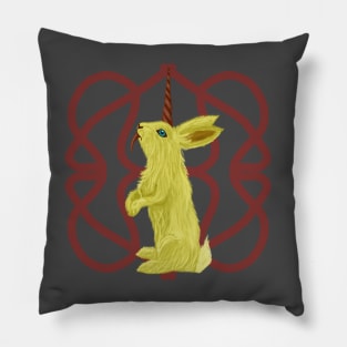 Mythological Creature The Almiraj Hare With Background Pillow