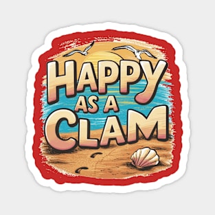 Happy as a Clam Magnet