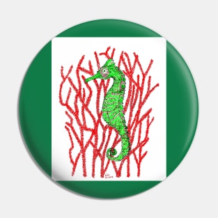 green sea horse Pin