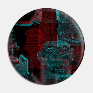 Digital Glitch Art Cursed Internet Image Design #1 Pin