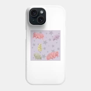 Tardigrade Pattern Stars Grey Phone Case