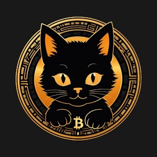 Black Bitcoin CaT T-Shirt