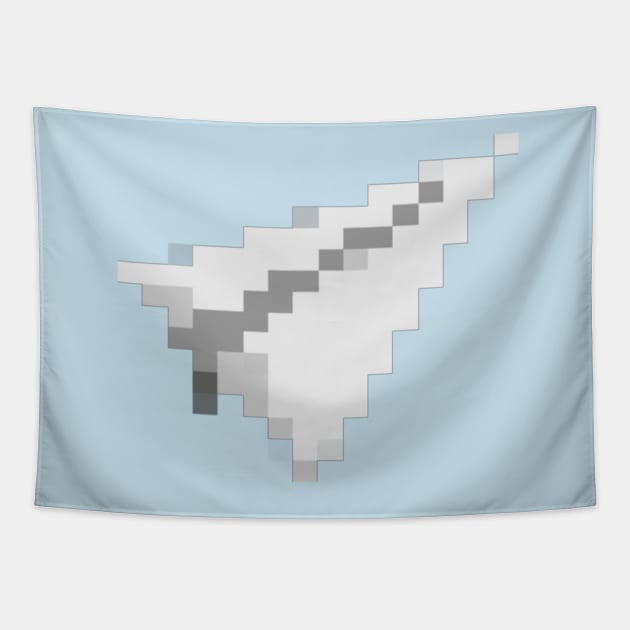 Paper Airplane Pixel Art Tapestry by christinegames