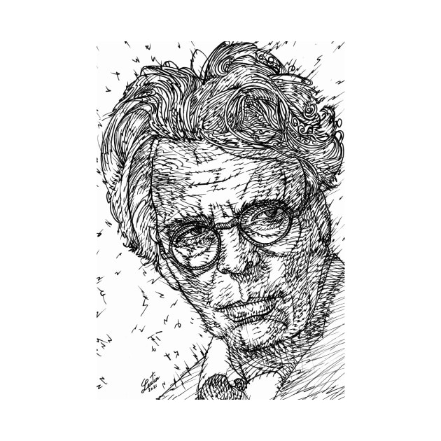 W. B. YEATS - ink portrait .1 by lautir