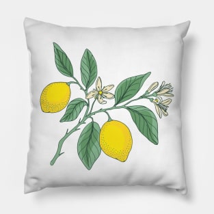 Lemon botanical print Pillow