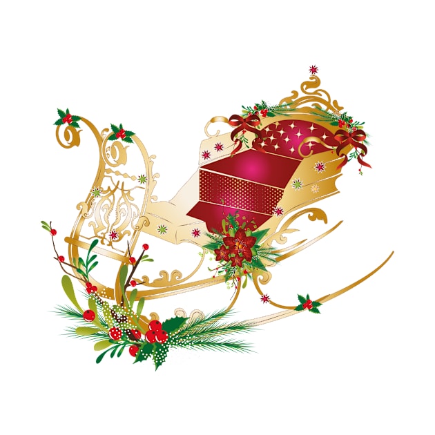 Horse sleigh decorated for Christmas by Kisho