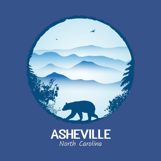 Asheville Blue Ridge Mountains - BLUE 01 by AVL Merch