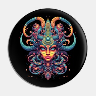 psycadelik, tribal, girl , yoga, hardcore, modern design Pin