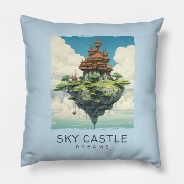 Castle in the sky Anime Pillow by Tip Top Tee's