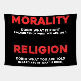 morality versus religion Tapestry