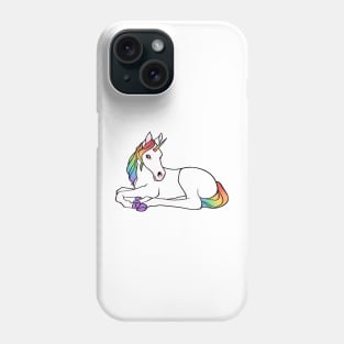 rainbow unicorn foal Phone Case